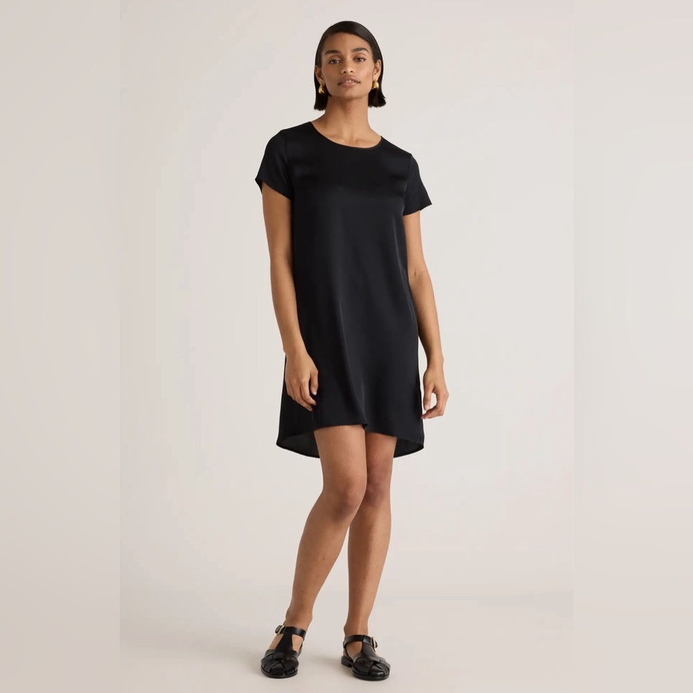 Washable Stretch Silk Tee Dress